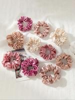 Women's Elegant Solid Color Satin Hair Ties, 10pcs/set Fashion Hair Accessories for Daily Wear, Casual Versatile Hair Accesso...