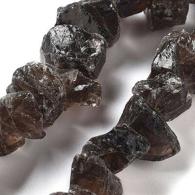 Raw Rough Natural Smoky Quartz Beads Strands