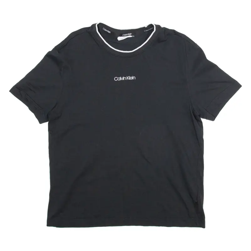 CALVIN KLEIN Mens T-Shirt Black L