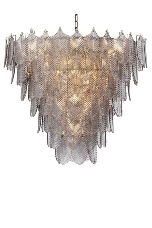 Smoked Glass Layered Chandelier | Eichholtz Verbier L