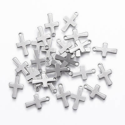 Tarnish Resistant 201 Stainless Steel Tiny Cross Charms
