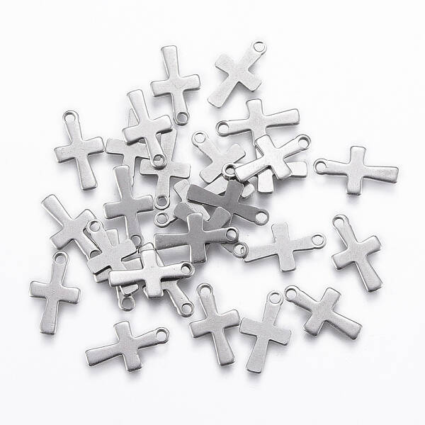 Tarnish Resistant 201 Stainless Steel Tiny Cross Charms