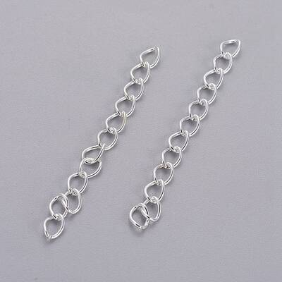 Iron Ends with Twist Chain Extension for Necklace Anklet Bracelet