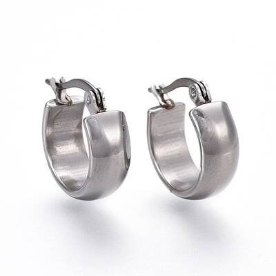Tarnish Resistant 304 Stainless Steel Hoop Earrings