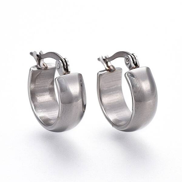 Tarnish Resistant 304 Stainless Steel Hoop Earrings