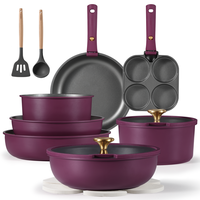 [Official] CAROTE 20pcs Nonstick Cookware Set, Pots and Pans with Removable Handle, Oven/Dishwasher/Fridge safe, Egg Pan, Pur...