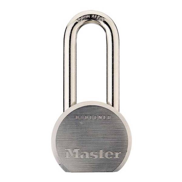 Master Lock Solid Steel Padlock, 5-Pin, Removable Cylinder-Rekeyable, Keyed Different, Body Width: 2-1/2 (64Mm), Shackle Len...