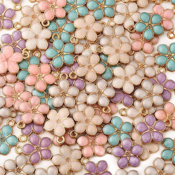 Light Gold Plated Alloy Enamel Pendants