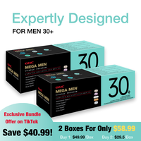 GNC 2-Box Bundle: GNC Mega Men's 30+ Vitapak, 5-in-1, 30 Count Multivitamin for Stress & Bone Support, Liver Health, Healthca...
