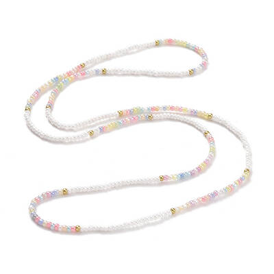 Glass Seed Beaded Elastic Waist Bead Chains