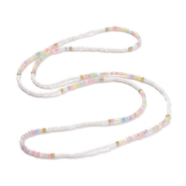 Glass Seed Beaded Elastic Waist Bead Chains