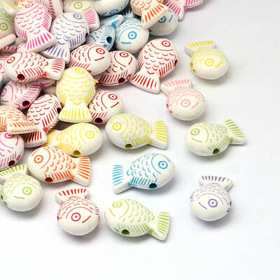 Fish Craft Style Acrylic Beads