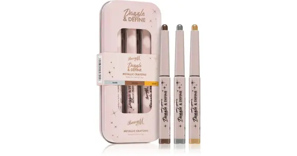 Barry M Dazzle & Define Metallic Crayon Metallic Eye Pencil 3 x 1.4g (value pack)