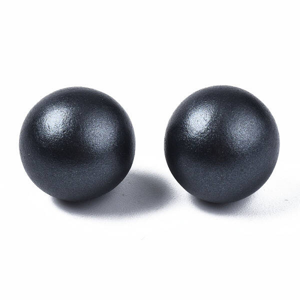Painted Round Schima Wood Earrings for Girl Women