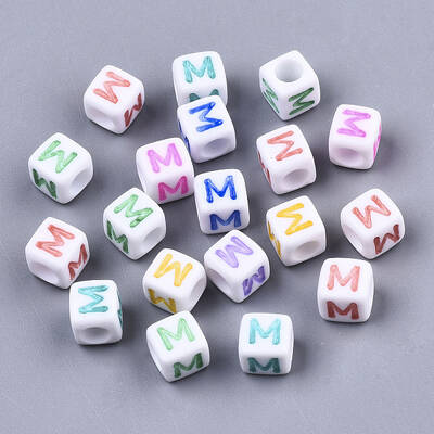 Opaque White Acrylic Beads