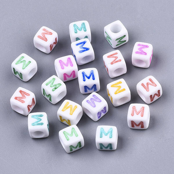 Opaque White Acrylic Beads