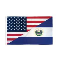 El Salvador/United States friendship Flag 3x5ft Vivid colors