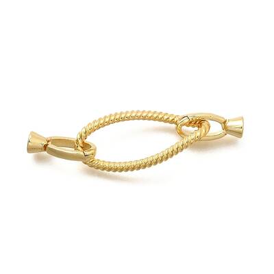 Teardrop Rack Plating Brass Fold Over Clasps