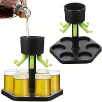 6-Shot Acrylic Liquor Dispenser & Holder - 32oz Home Bar Must-Have | Outdoor Party Essential | Halloween Cocktail Maker | Fan...