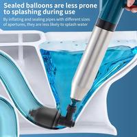 Toilet Plunger Kit, High Pressure Air Drain Cleaner, Toilet Clog Remover for Bathroom, Shower, Sink, and Bathtub, Essential H...