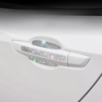 Rhinestone Decor Car Door Handle Protective Sticker for Summer, Shiny Car Door Handle Decorative Decal, Car Accessories For G...