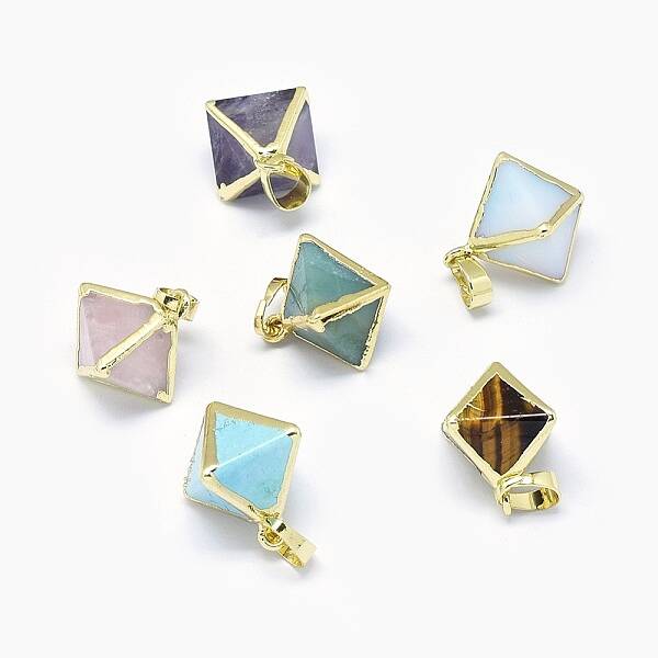 Natural & Synthetic Mixed Stone Pendants
