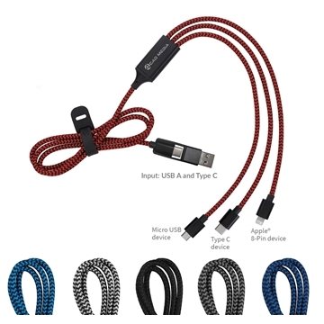 25 Customized All-Over Charging Cable 2A - Multi Output & Data ...