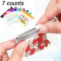 Clear Zipper Pill Storage Bag, 7 Counts/set Reusable Pill Organizer, Portable Pill Storage Bag for Travel, Home Organizer for...