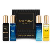 Luxury Collection Gift Set by BellaVita Luxury | 4 Minis | For Men & Women | Oud Gold, CEO Man Intense, Ocean Man, BLU Man | ...