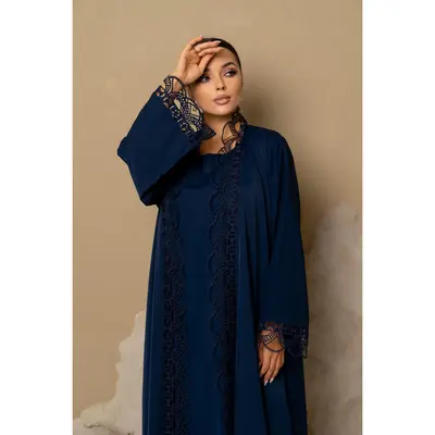 Lace Embellished Abaya Set - Yara