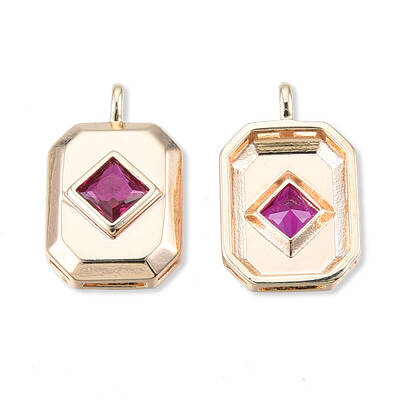 Brass Pave Cubic Zirconia Pendants