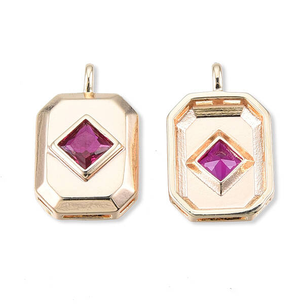 Brass Pave Cubic Zirconia Pendants