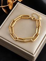 Fashion Trendy Double Layer Link Bracelet, Fashion Jewelry for Party, Daily Clothing Decor, Trendy All-match & Exquisite Jewe...