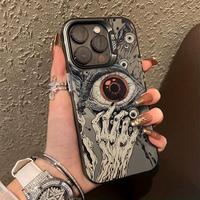 Horror Devil Eye Pattern Case for iPhone 16 15 14 Pro Max 13 12 11 XR XS E Plus Shockproof Anti-Scratch Durable PC Back Prote...