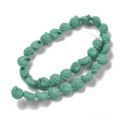 Synthetic Coral Carved Beads Strands
