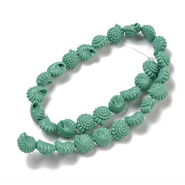 Synthetic Coral Carved Beads Strands