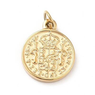 Ion Plating(IP) 304 Stainless Steel Coin Charms
