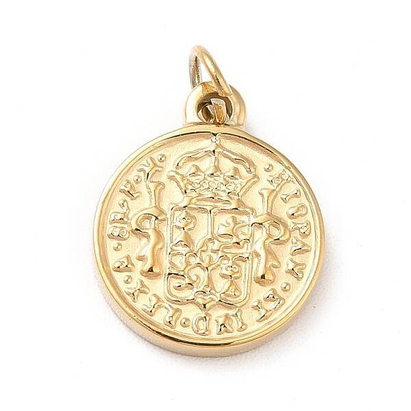 Ion Plating(IP) 304 Stainless Steel Coin Charms