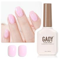 GAOY Baby Pink Gel Nail Polish, 16ml Soak Off UV Light Cure Gel Polish for Nail Art DIY Manicure at Home, Color 1525