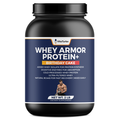 Whey Armor Protein+(Birthday Cake) - 2 LBS - 33 Grams