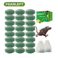 Fearleft 24 Packs Mouth Rodent Repellent - Safe for Pets & Family, Easy to Use, Non-Aerosol, Safe for Car Engines, Garage, Ba...