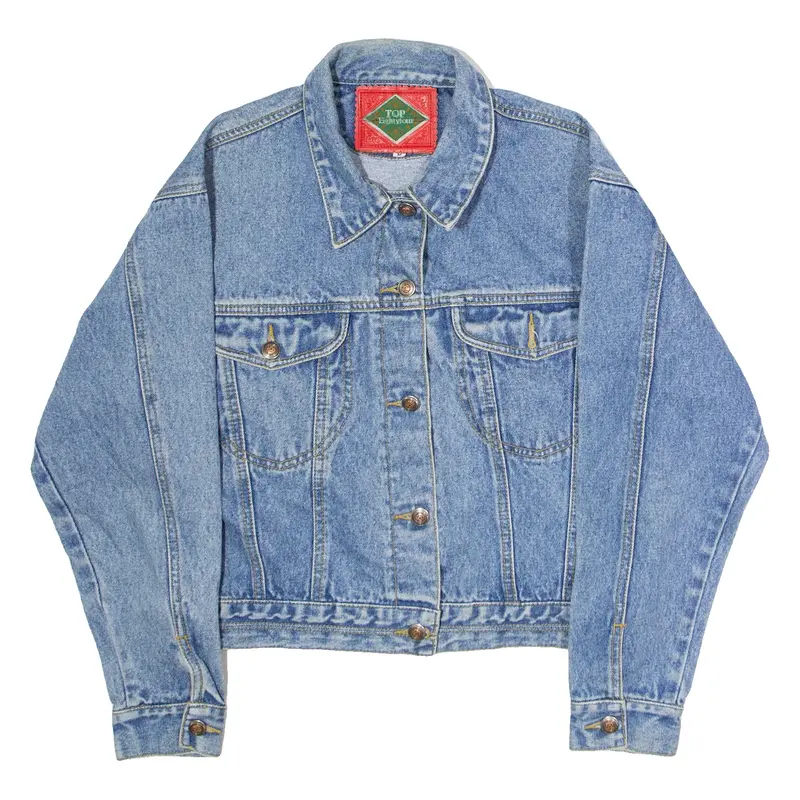 TOP EIGHTY FOUR Womens Denim Jacket Blue 90s M