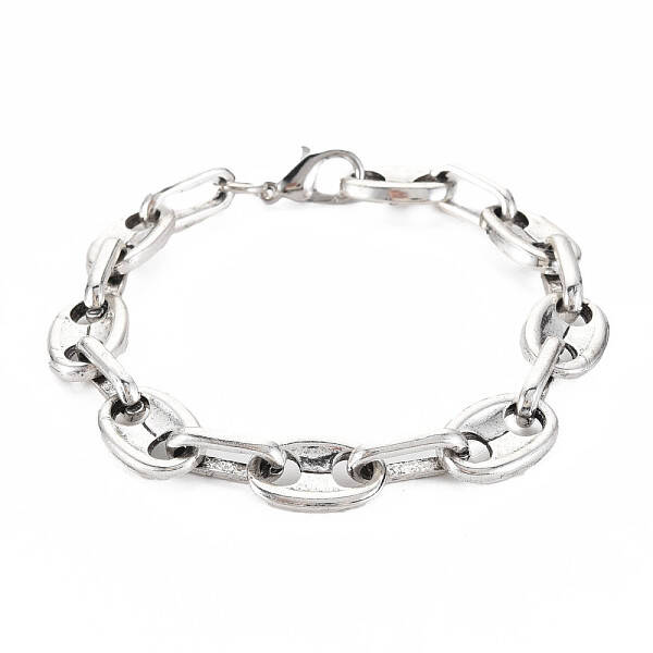 Alloy Coffee Bean Chain Bracelet for Men Women
