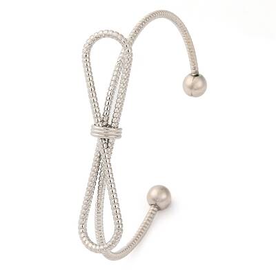 Bowknot Brass Cuff Bangles for Women