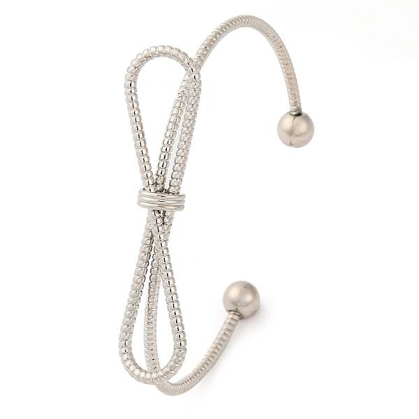 Bowknot Brass Cuff Bangles for Women