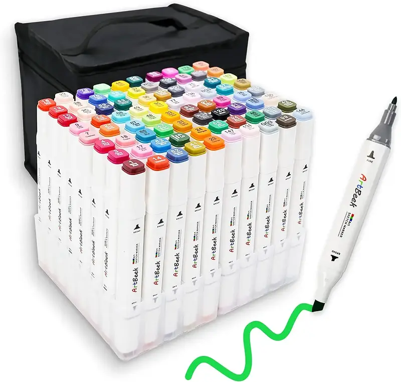 ArtBeek Alcohol Markers Set, Dual Tip, Multicolors