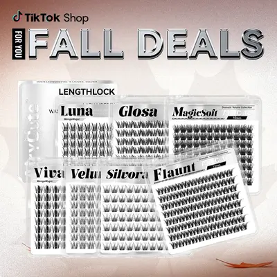 AiryCute LengthLock Collection | Lash Clusters Luna Glosa Viva Silvora Velure Flaunt 8mm-16mm Ultra-Dense Waterproof Long-Las...