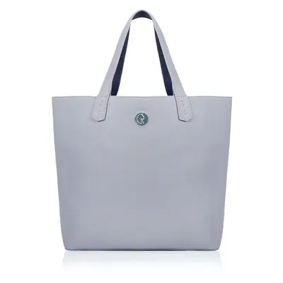 Reversible Vegan Tote In Blue & Grey