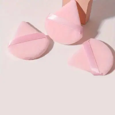 Triangle Shaped Powder Puff Set, 3pcs/set Cosmetic Double-sided Soft Powder Puff, Professional Makeup Tools for Women, Makeup...