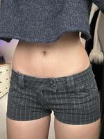 Women's Striped Denim Shorts, Casual Fashion Short Jeans for Daily Wear, Ladies Bottoms for Summer, Casual Fitted Shorts